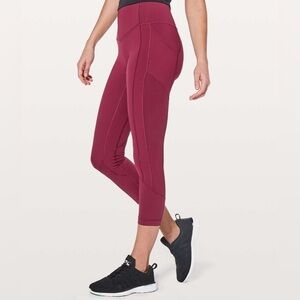 Lululemon Athletica Burgundy Leggings